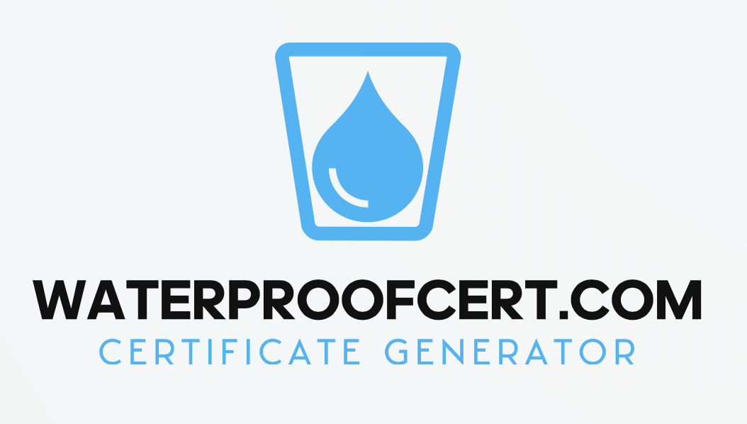 Waterproofing Certificate Generator | WaterproofCert.com